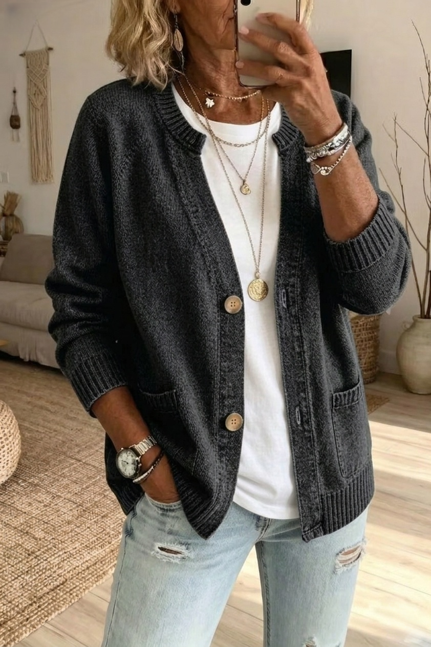 New Arrival🔥Women's V-Neck Button Knit Cardigan