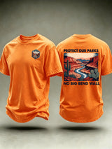 Men's Protect Our National Parks,No Big Bend Wall T-Shirt