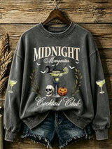 Women's Midnight Margaritas Print Casual Sweatshirt