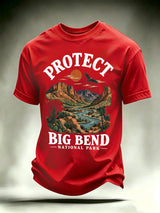 Men's Protect Big Bend National Park, Scenic Desert Landscape T-Shirt