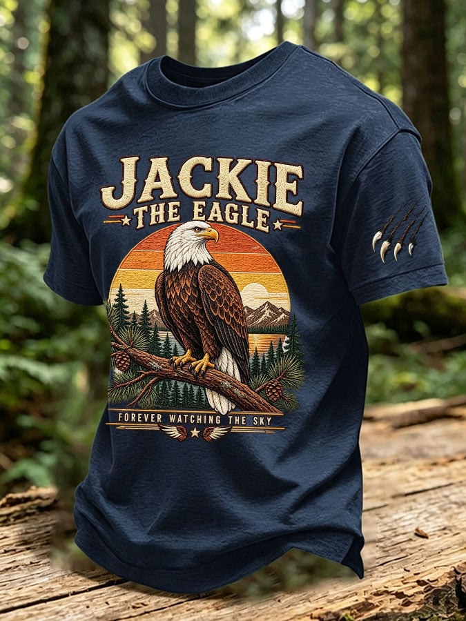Men's Fly Free Jackie Print Round Neck T-shirt