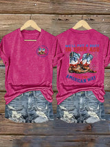 Women's V-neck We’ll put a boot in your ass it’s the American Way T-Shirt