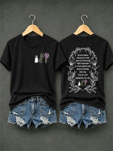 Women's Always Throw Spilled Salt Over Your Left Shoulder Print Casual T-shirt