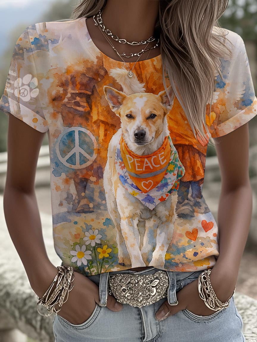 Women's Walk For Peace  Art  Print T-Shirt
