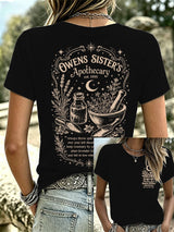Women's Owens Sisters Apothecary Witch Print Casual T-shirt