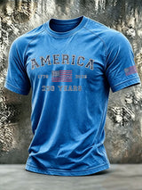 Men's Retro Print Short-Sleeve T-Shirt