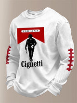 Men's Football Print Waffle T-Shirt