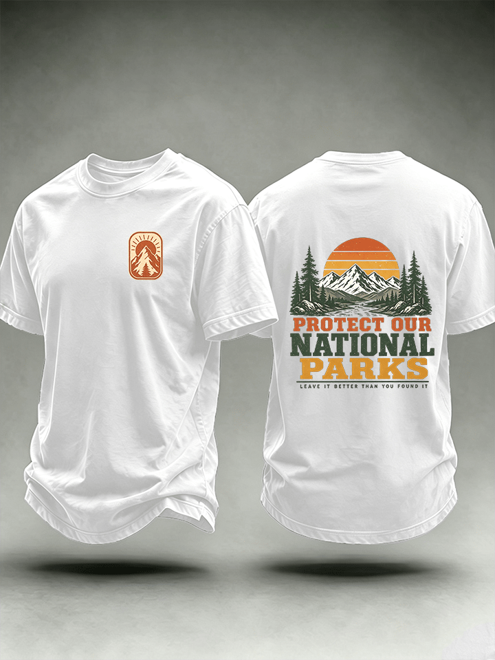 Men's Protect Our National Parks Shirt, Mountain Camping T-Shirt