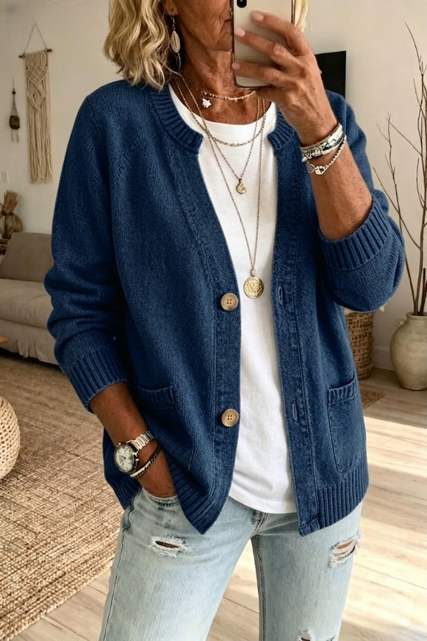 New Arrival🔥Women's V-Neck Button Knit Cardigan