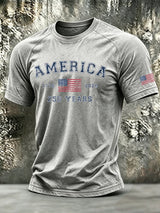 Men's Retro Print Short-Sleeve T-Shirt