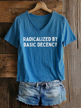 🔥Buy 3 Get 15% Off🔥Women's Casual Social Democracy Printed T-shirt