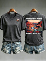 Women's  Protect Our National Parks,No Big Bend Wall T-Shirt
