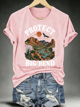 Women's Protect Big Bend National Park, Scenic Desert Landscape T-Shirt