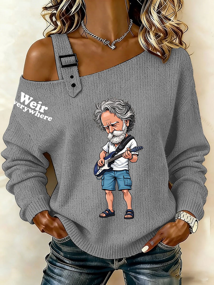 🔥Buy 3 Get 15% Off Women's  RIP Bob Weir Weir Everywhere Print Sweatshirt