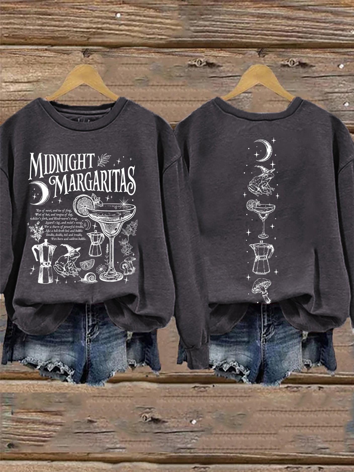 Women's Midnight Margaritas Print Casual Sweatshirt