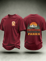 Men's Protect Our National Parks Shirt, Mountain Camping T-Shirt