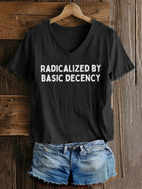 🔥Buy 3 Get 15% Off🔥Women's Casual Social Democracy Printed T-shirt