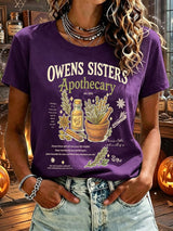 Women's Owens Sisters Apothecary Witch Print Casual T-shirt