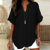 Loose Solid Color Women's Casual Blouse