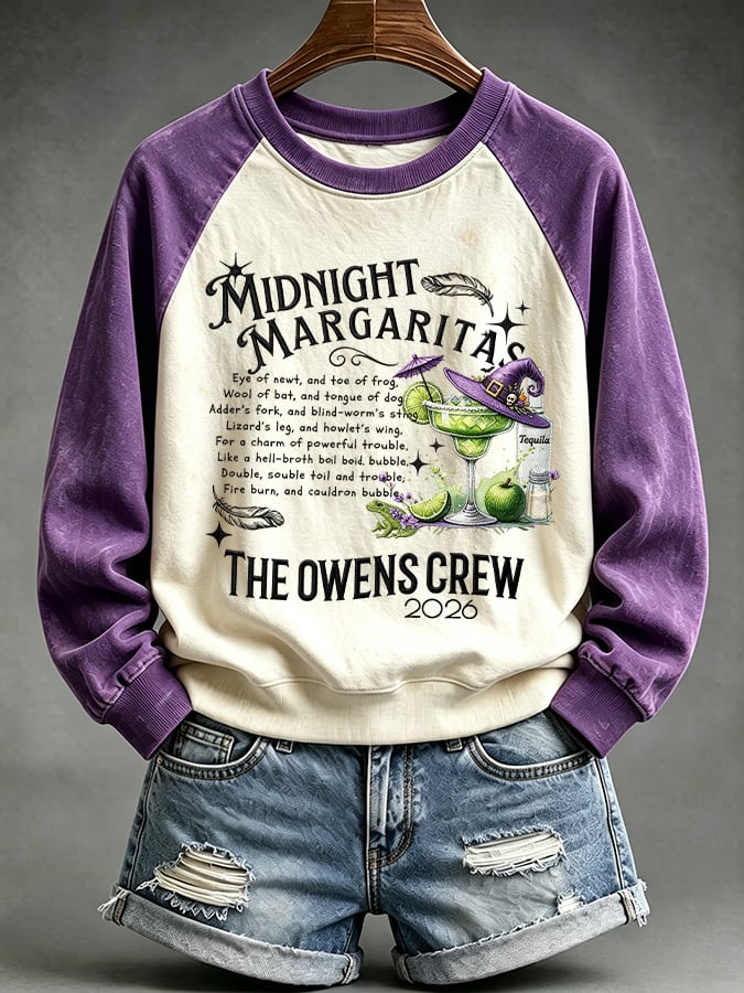 Women's Midnight Margaritas Printed Sweatshirt
