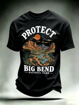 Men's Protect Big Bend National Park, Scenic Desert Landscape T-Shirt