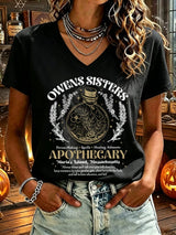 Women's Owens Sisters Apothecary Witch Print T-shirt
