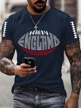 Men's Football Print Short Sleeve Top