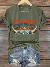 reserve National Parks Natural Wilderness Graphic Printed Women's T‐Shirt