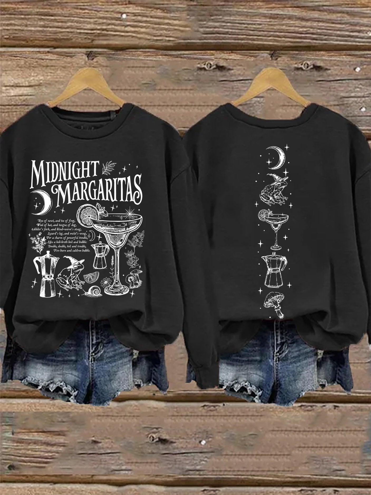 Women's Midnight Margaritas Print Casual Sweatshirt