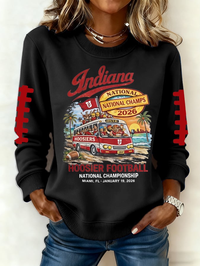 Women's Football  Printed Long-Sleeve Sweatshirt