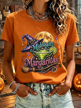 Women's Midnight Margaritas Print Casual T-shirt