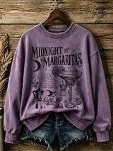Women's Midnight Margaritas Print Casual Sweatshirt