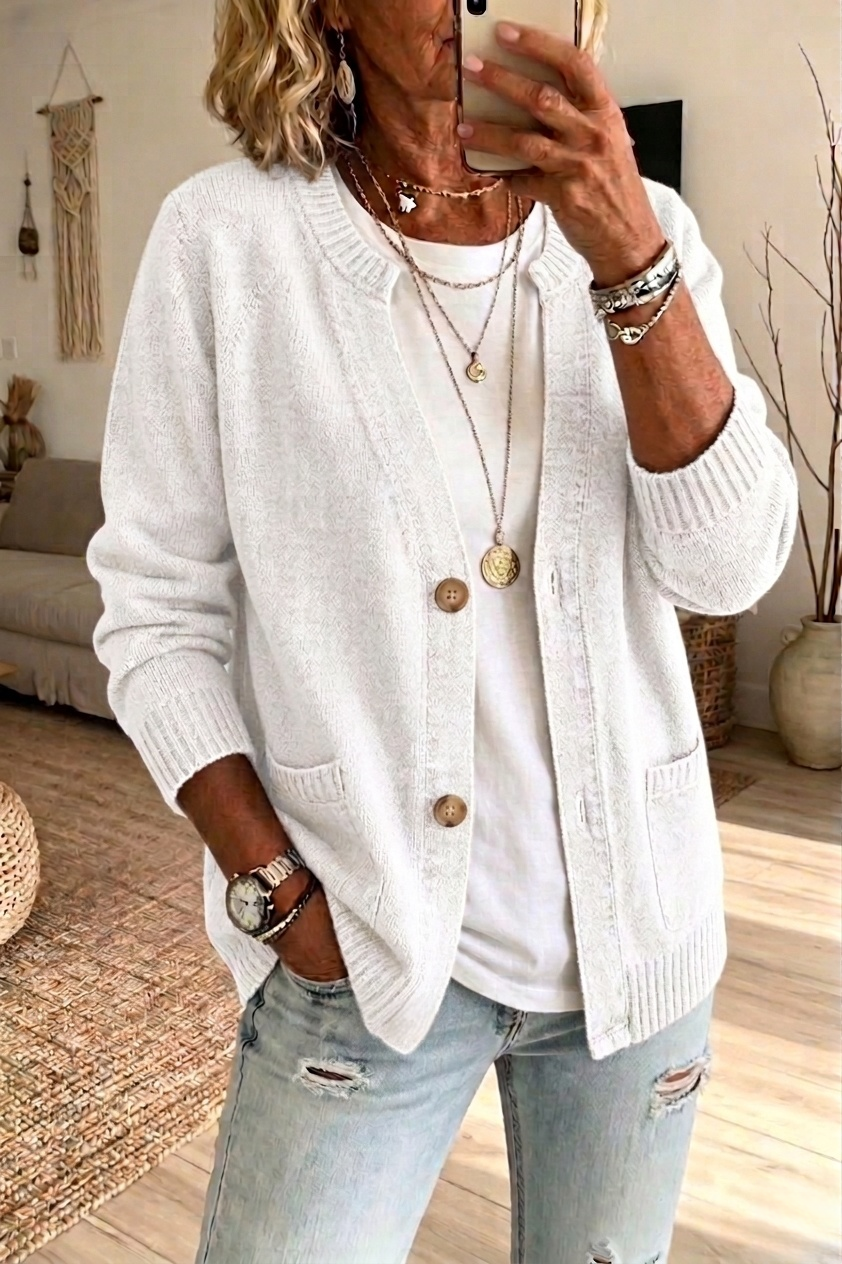 New Arrival🔥Women's V-Neck Button Knit Cardigan