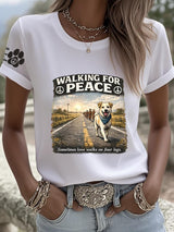 Women's Walk For Peace  Art  Print T-Shirt