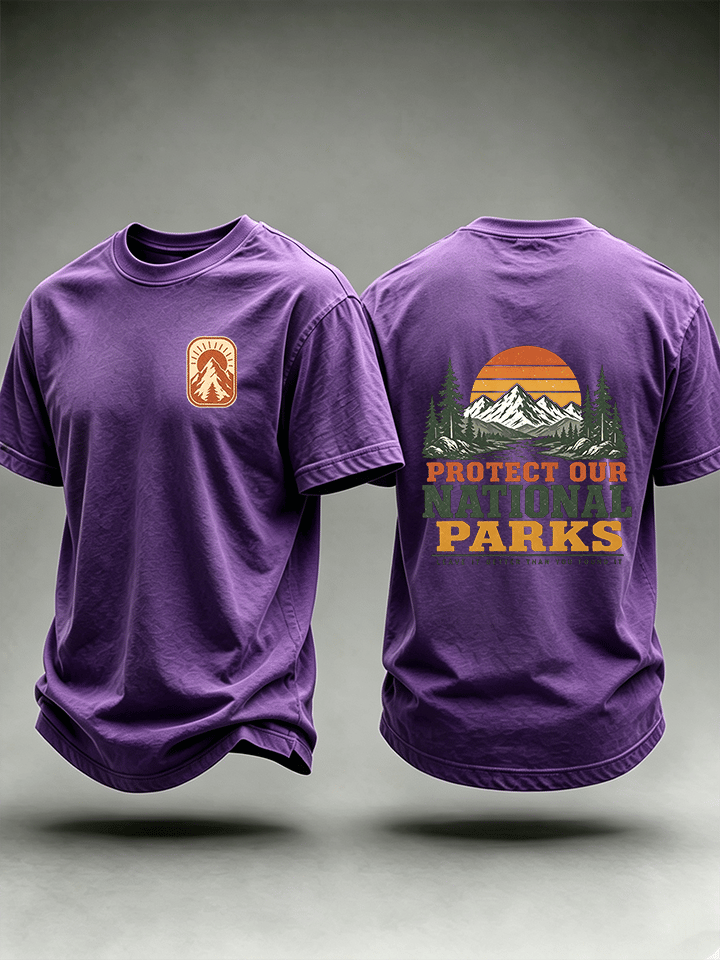 Men's Protect Our National Parks Shirt, Mountain Camping T-Shirt