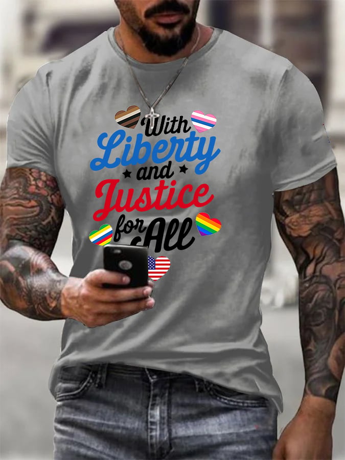 Men's With liberty and justice for all  T-Shirt
