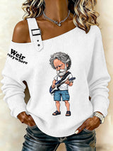 🔥Buy 3 Get 15% Off Women's  RIP Bob Weir Weir Everywhere Print Sweatshirt
