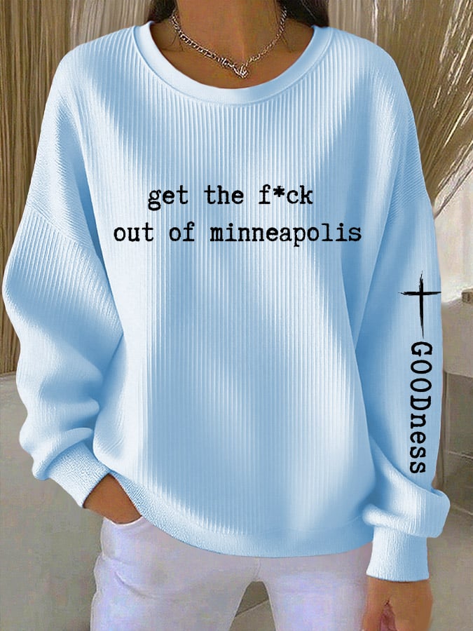 Women's Justice For Her Print Casual Sweatshirt