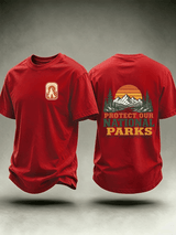 Men's Protect Our National Parks Shirt, Mountain Camping T-Shirt