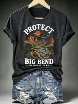 Women's Protect Big Bend National Park, Scenic Desert Landscape T-Shirt