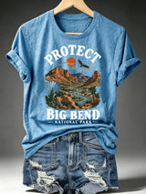 Women's Protect Big Bend National Park, Scenic Desert Landscape T-Shirt