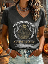 Women's Owens Sisters Apothecary Witch Print T-shirt