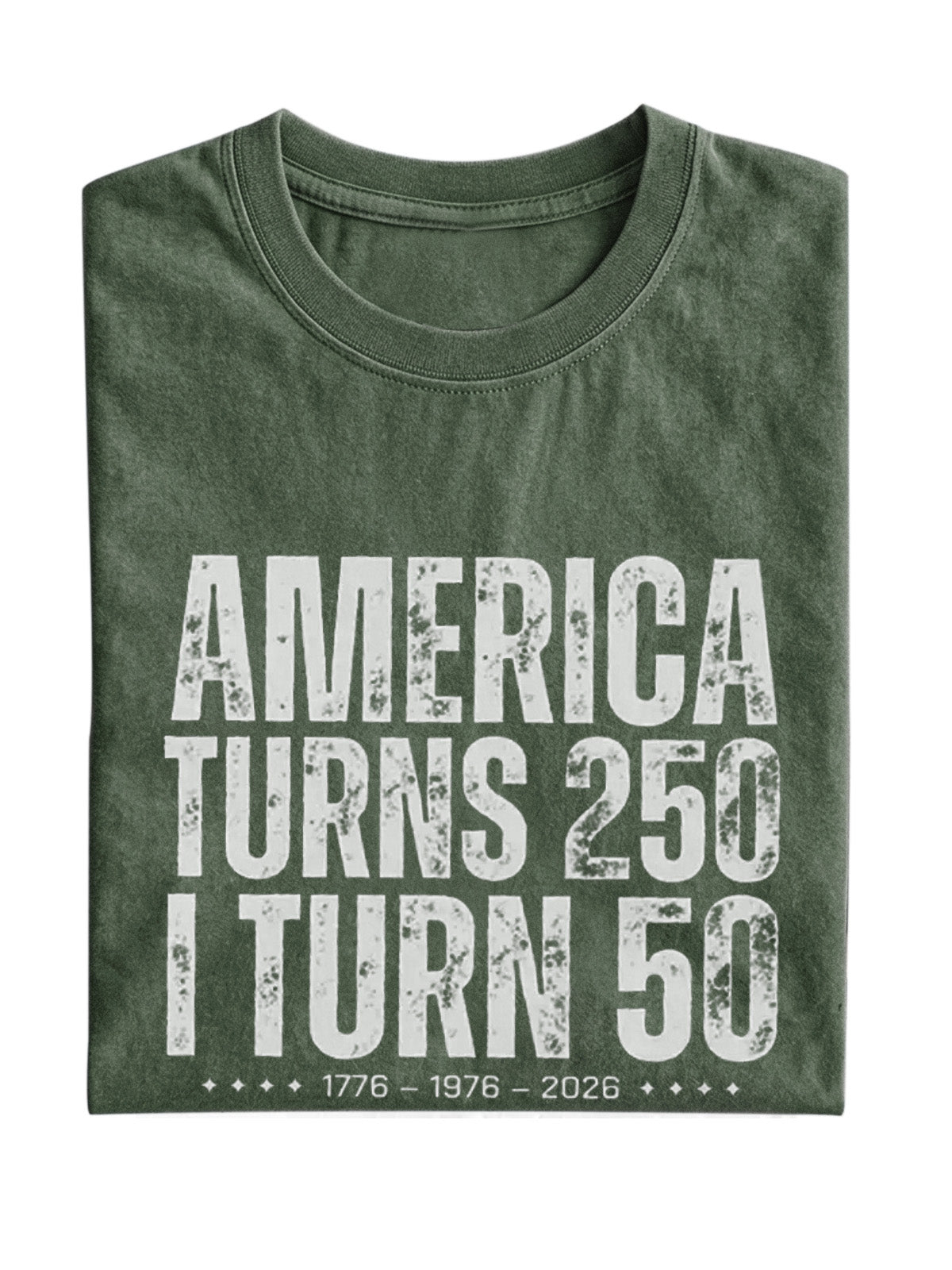 America Turns 250 I Turn 50 Cotton Short-sleeved T-shirt