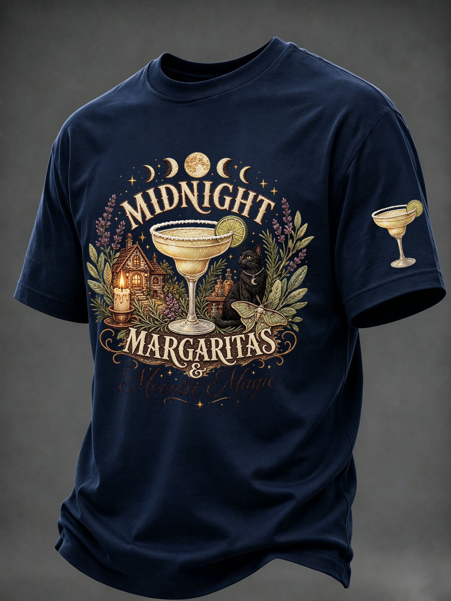 Men's Midnight Margaritas Print Casual T-shirt