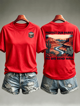 Women's  Protect Our National Parks,No Big Bend Wall T-Shirt