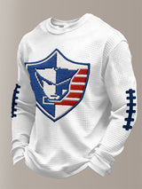 Men's Football Print Waffle T-Shirt