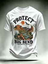 Men's Protect Big Bend National Park, Scenic Desert Landscape T-Shirt