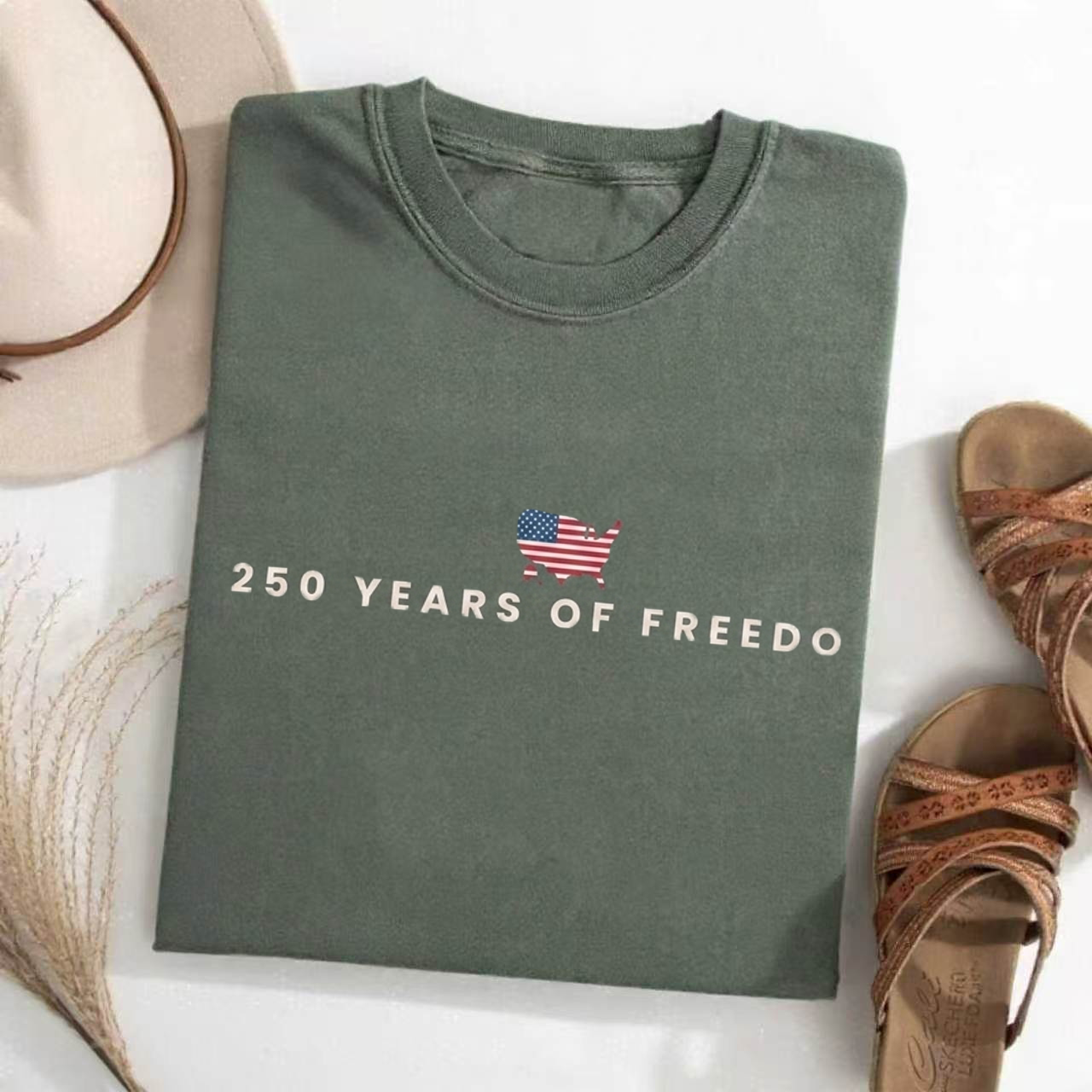 250th Anniversary Of American Independence Cotton Short Sleeve T-shirt