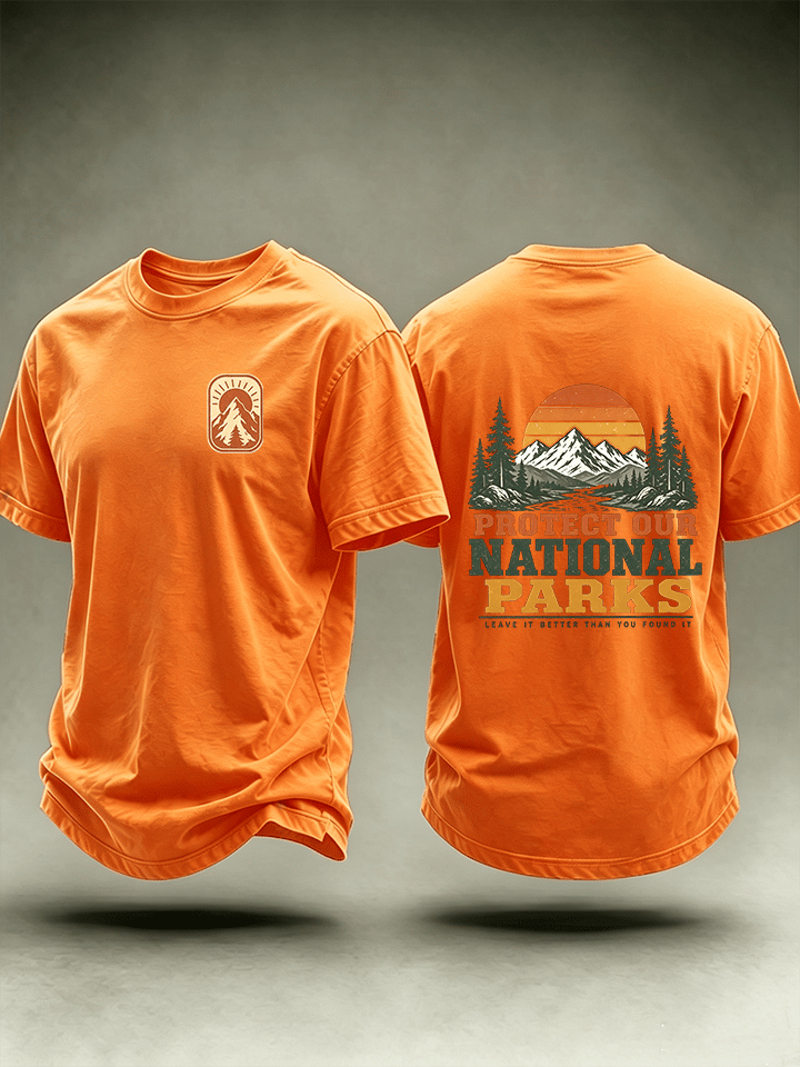 Men's Protect Our National Parks Shirt, Mountain Camping T-Shirt