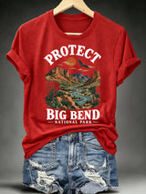 Women's Protect Big Bend National Park, Scenic Desert Landscape T-Shirt